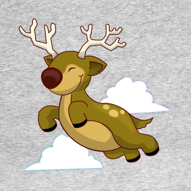 Flying Reindeer by Lilustrations